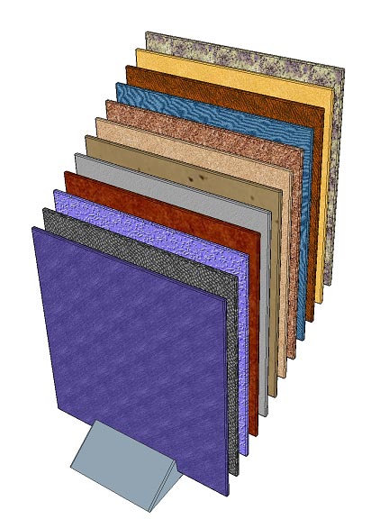 techno wedge tile display
