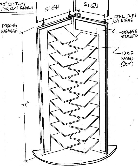 custom single sided tile displays