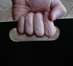 swatch board hand hold slot