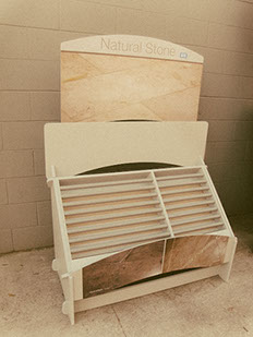 Hardwood Racks, Laminate Display Racks, Sample Boards, Flooring Displays, Countertop Display, Rotating Displays