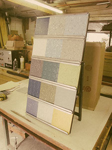 Stone sample, Metal Racks, Sample Boards, Box Displays, Rotating Displays, Countertop Displays, Listello Displays, Waterfall Displays